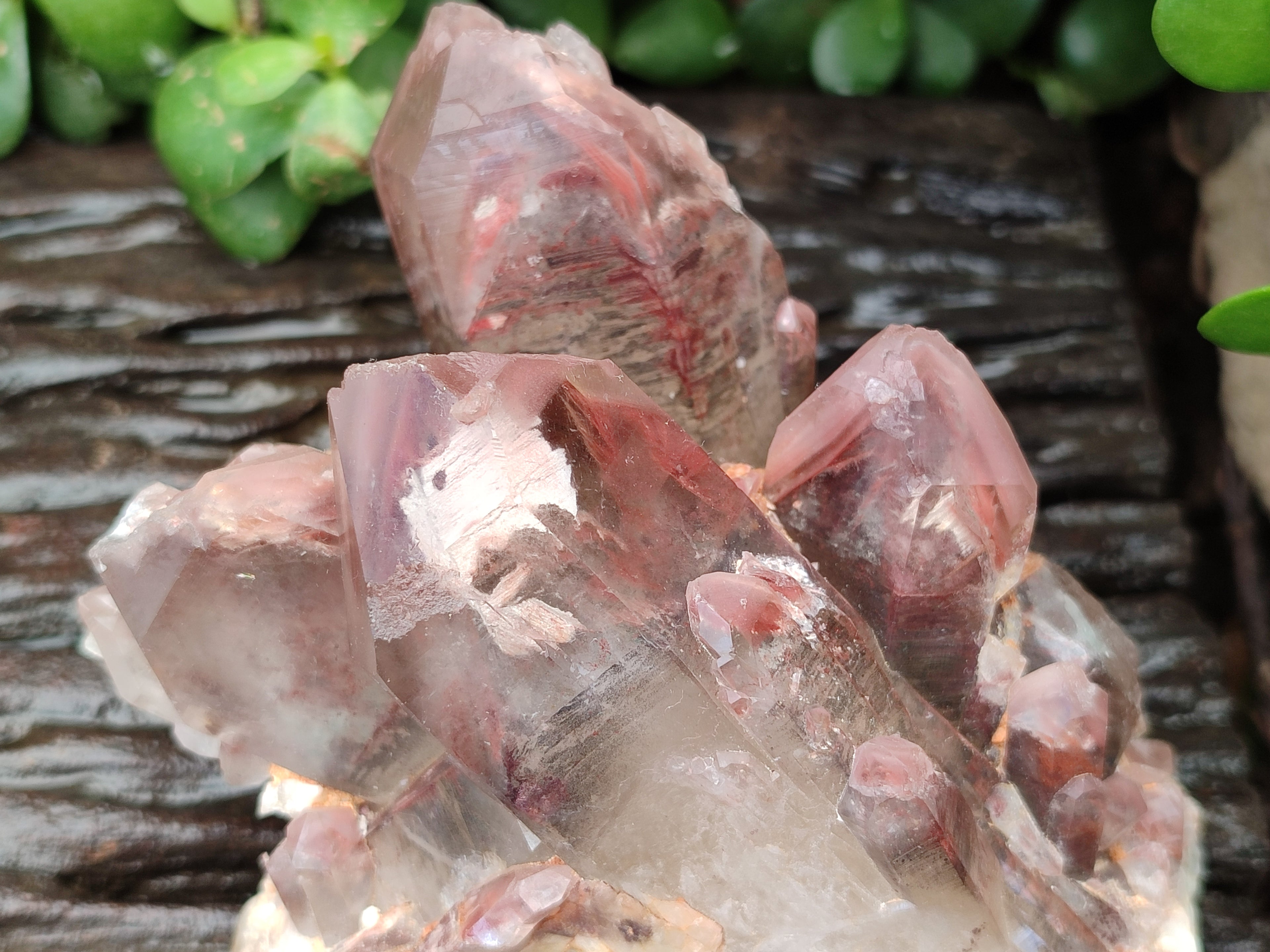 Natural Red Hematoid Quartz Clusters x 2 From Karoi, Zimbabwe - Toprock Gemstones and Minerals 