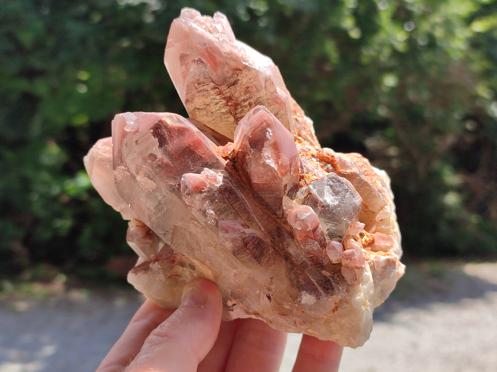 Natural Red Hematoid Quartz Clusters x 2 From Karoi, Zimbabwe - Toprock Gemstones and Minerals 