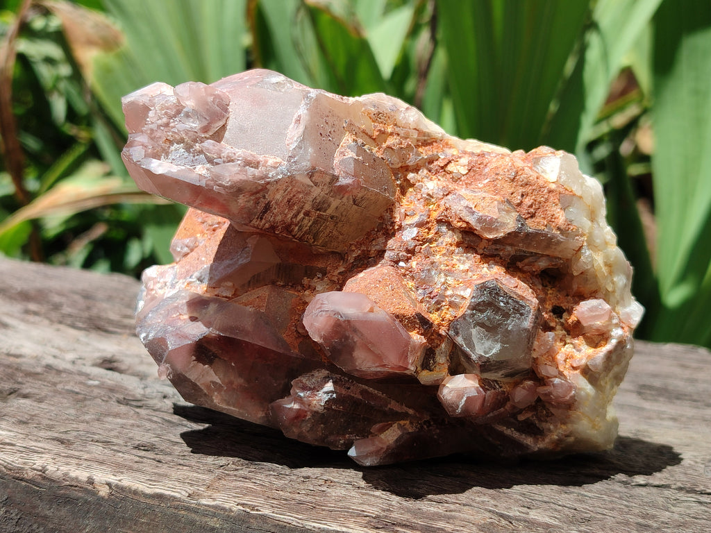 Natural Red Hematoid Quartz Clusters x 2 From Karoi, Zimbabwe - Toprock Gemstones and Minerals 