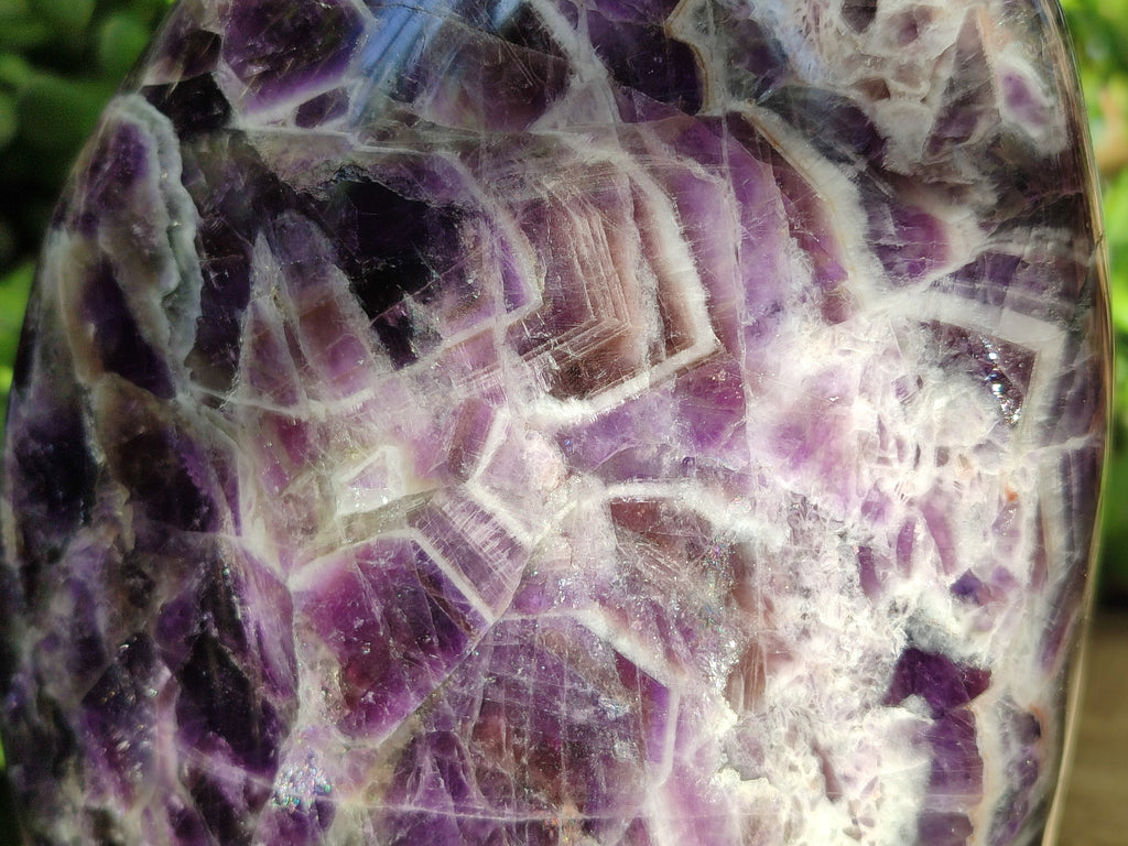 Polished Chevron Amethyst Standing Free Form x 1 From Madagascar - Toprock Gemstones and Minerals 