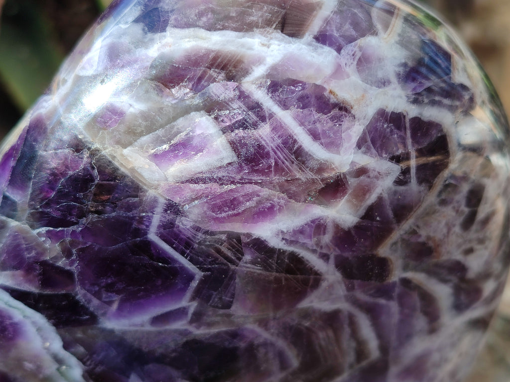 Polished Chevron Amethyst Standing Free Form x 1 From Madagascar - Toprock Gemstones and Minerals 