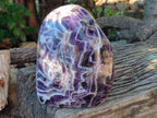 Polished Chevron Amethyst Standing Free Form x 1 From Madagascar - Toprock Gemstones and Minerals 