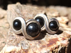 Polished Black Jade Stud Earrings - sold per pair - From China - Toprock Gemstones and Minerals 