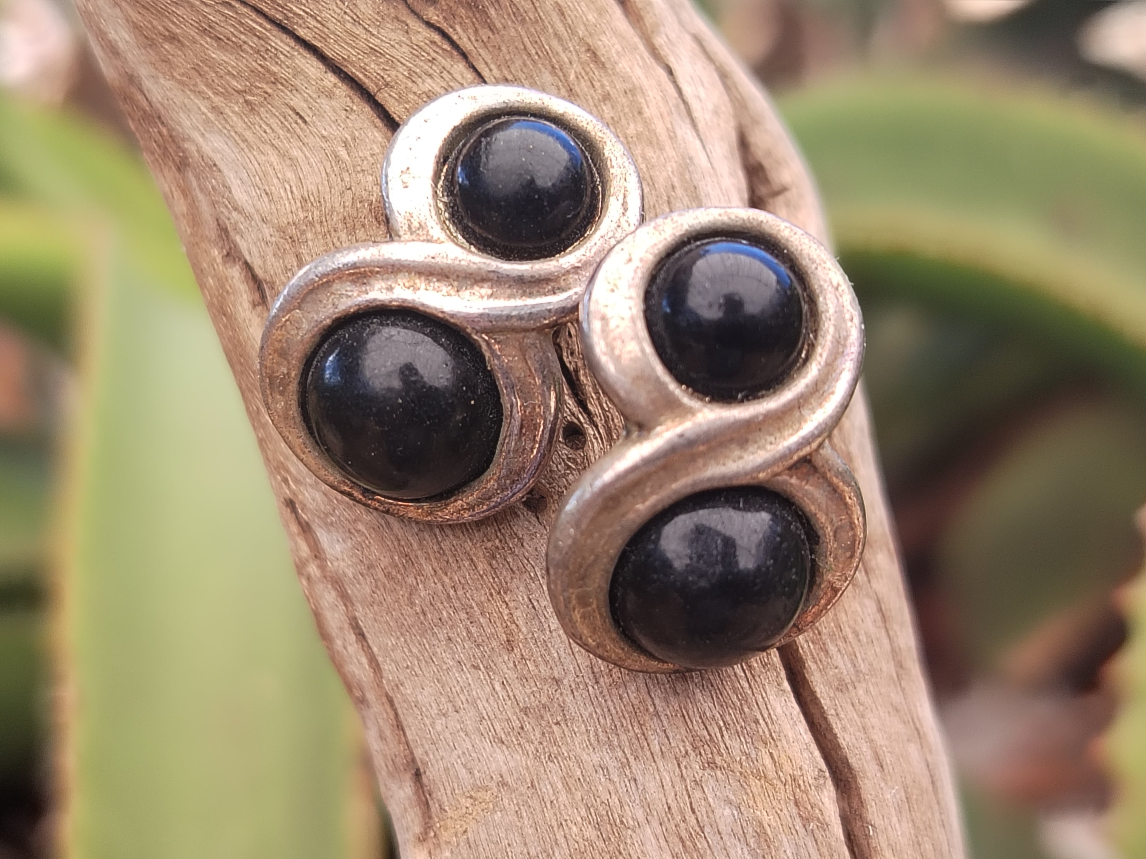 Polished Black Jade Stud Earrings - sold per pair - From China - Toprock Gemstones and Minerals 