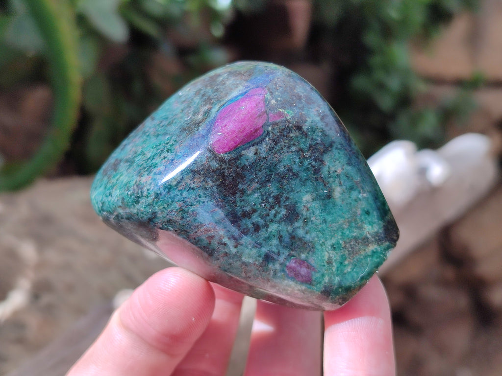 Polished Ruby Corundum In Chrome Verdite Standing Free Forms x 6 From Zimbabwe - Toprock Gemstones and Minerals 