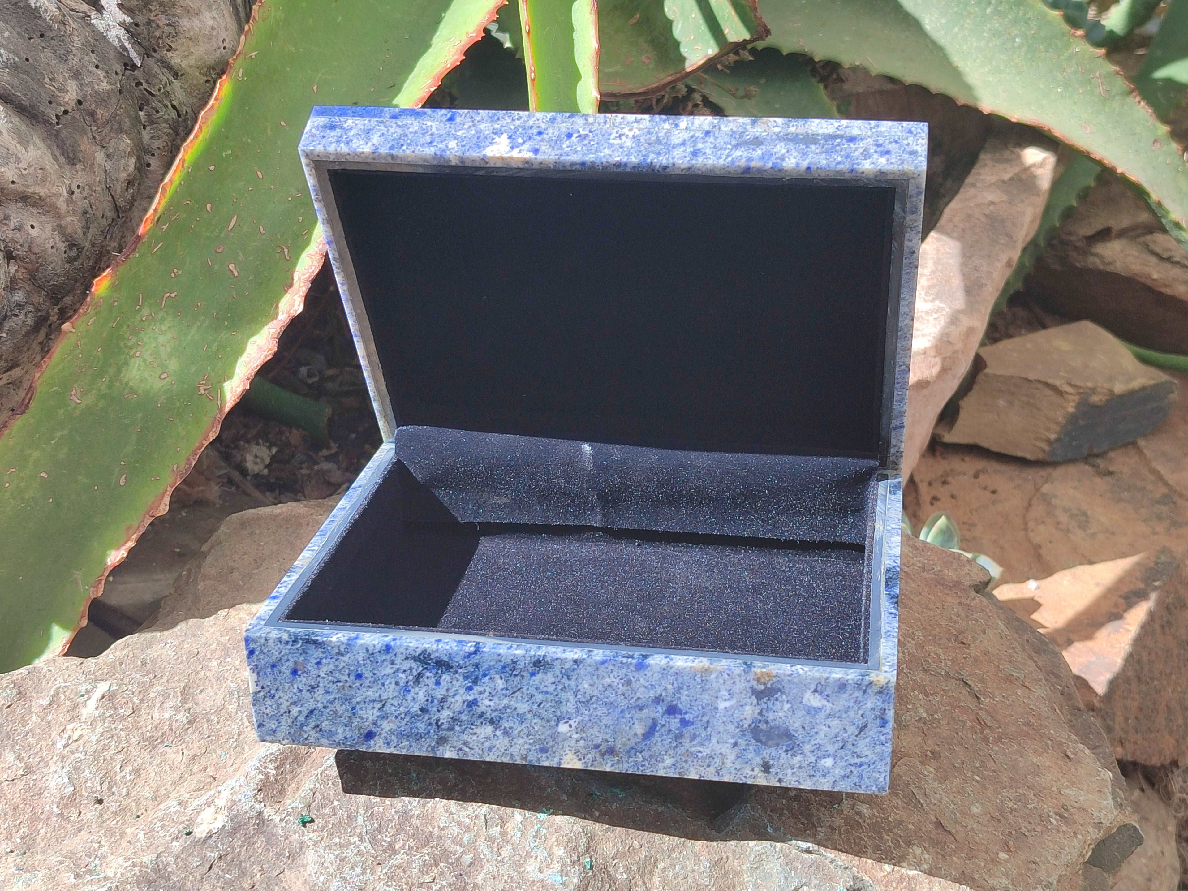 Hand Made Durmortierite Jewellery Box x 1 From Brazil - Toprock Gemstones and Minerals 