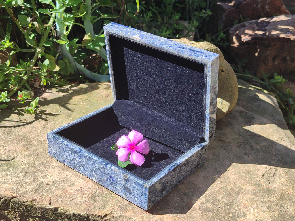 Hand Made Durmortierite Jewellery Box x 1 From Brazil - Toprock Gemstones and Minerals 