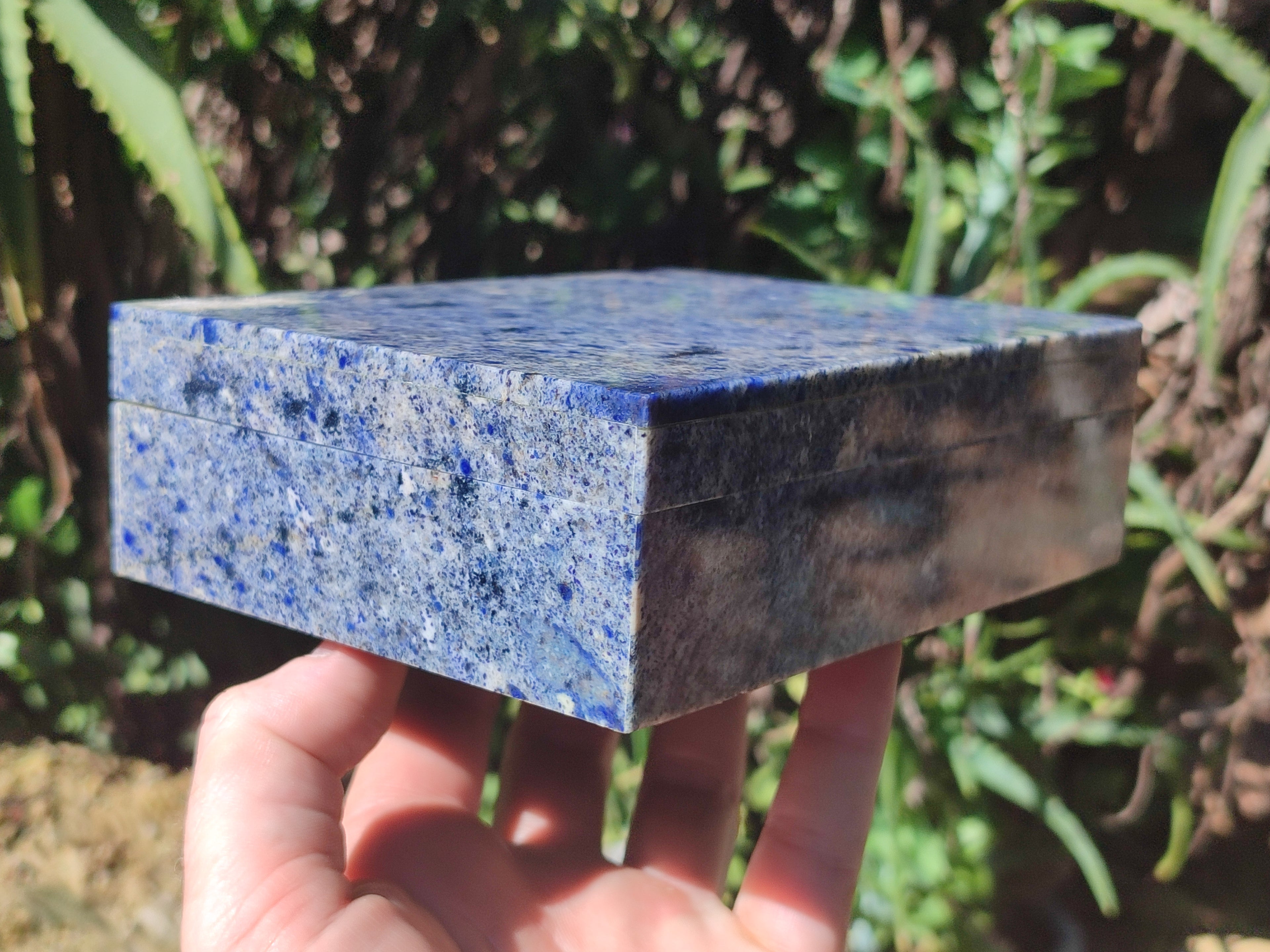 Hand Made Durmortierite Jewellery Box x 1 From Brazil - Toprock Gemstones and Minerals 