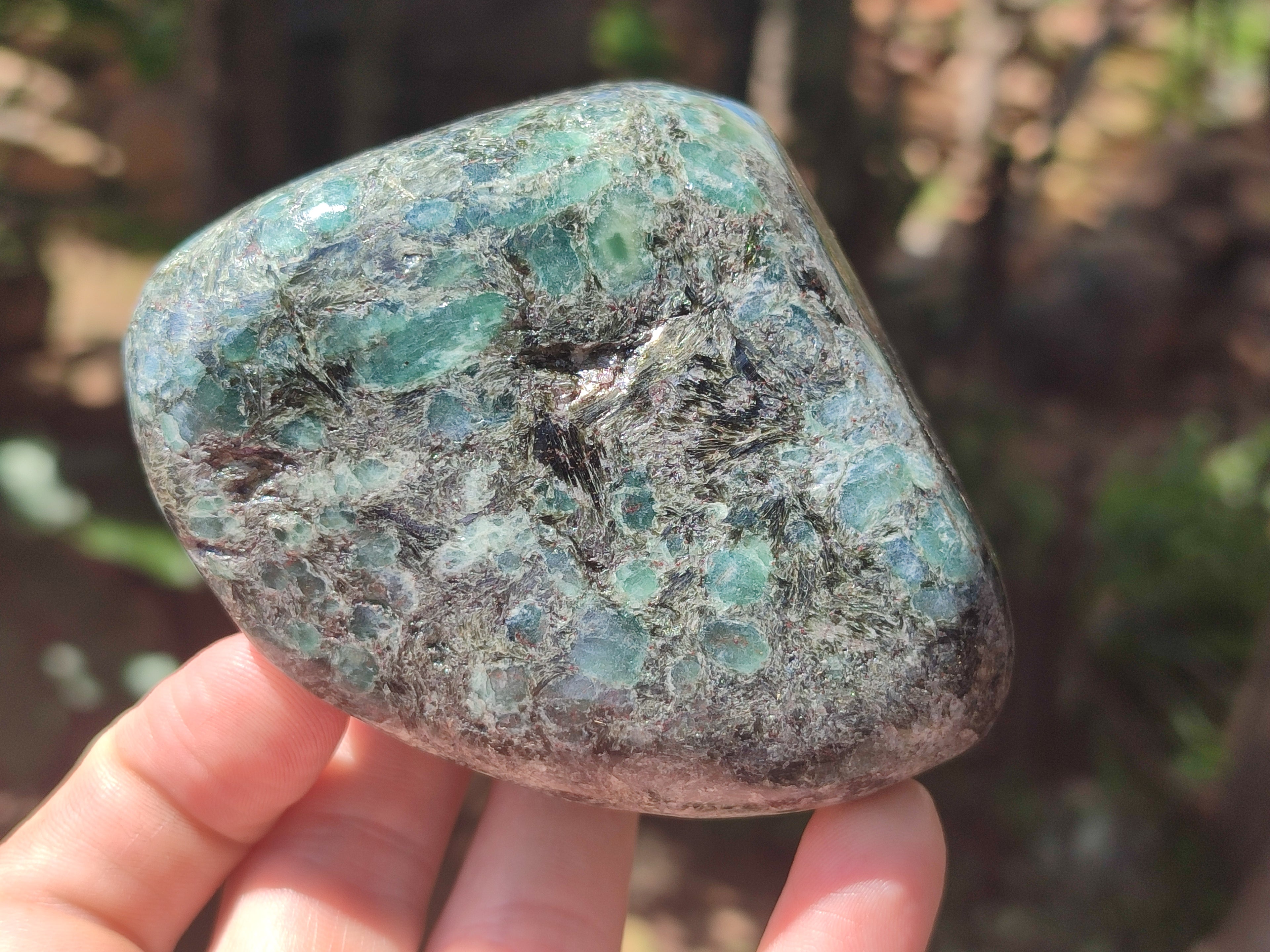 Polished Emerald Mica In Matrix Free Forms x 3 From Mutoko, Zimbabwe - Toprock Gemstones and Minerals 