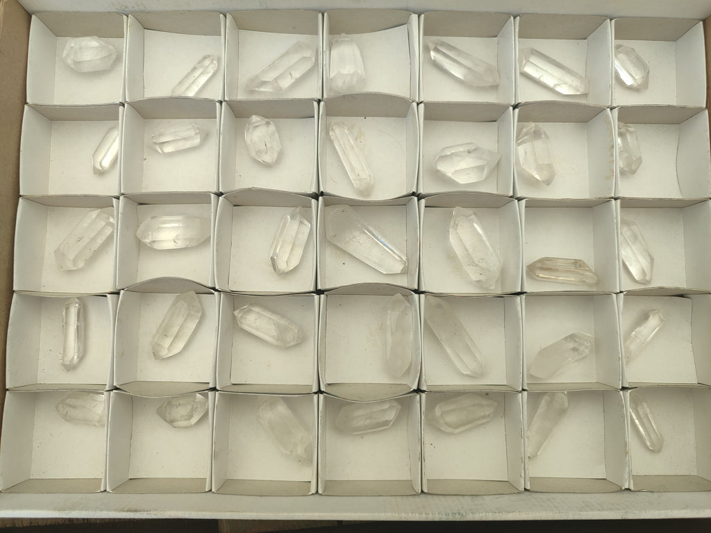 Polished Clear Quartz Double Terminated Crystals x 35 From Madagascar - Toprock Gemstones and Minerals 