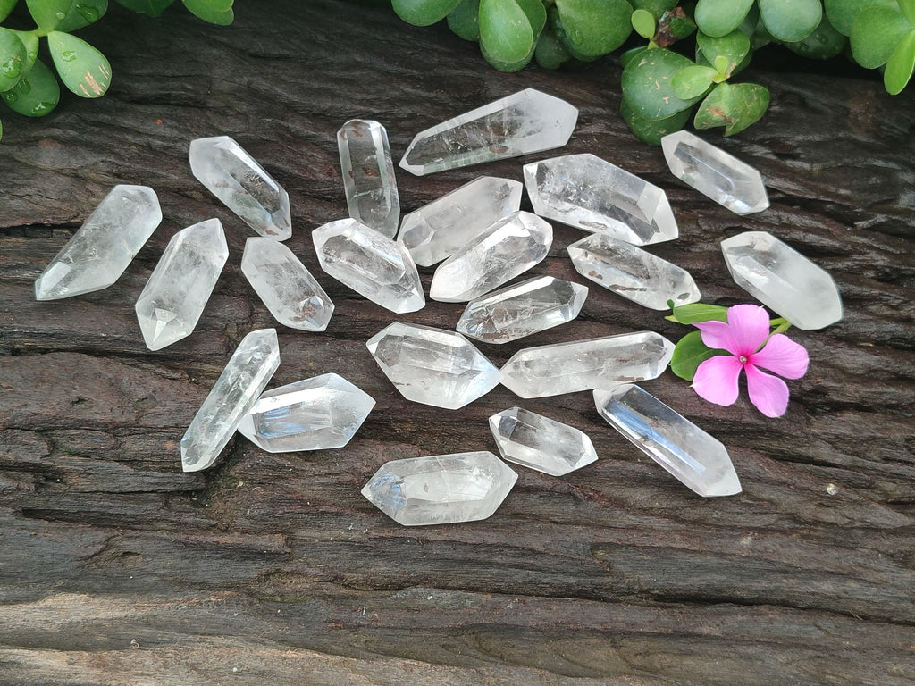 Polished Clear Quartz Double Terminated Crystals x 35 From Madagascar - Toprock Gemstones and Minerals 