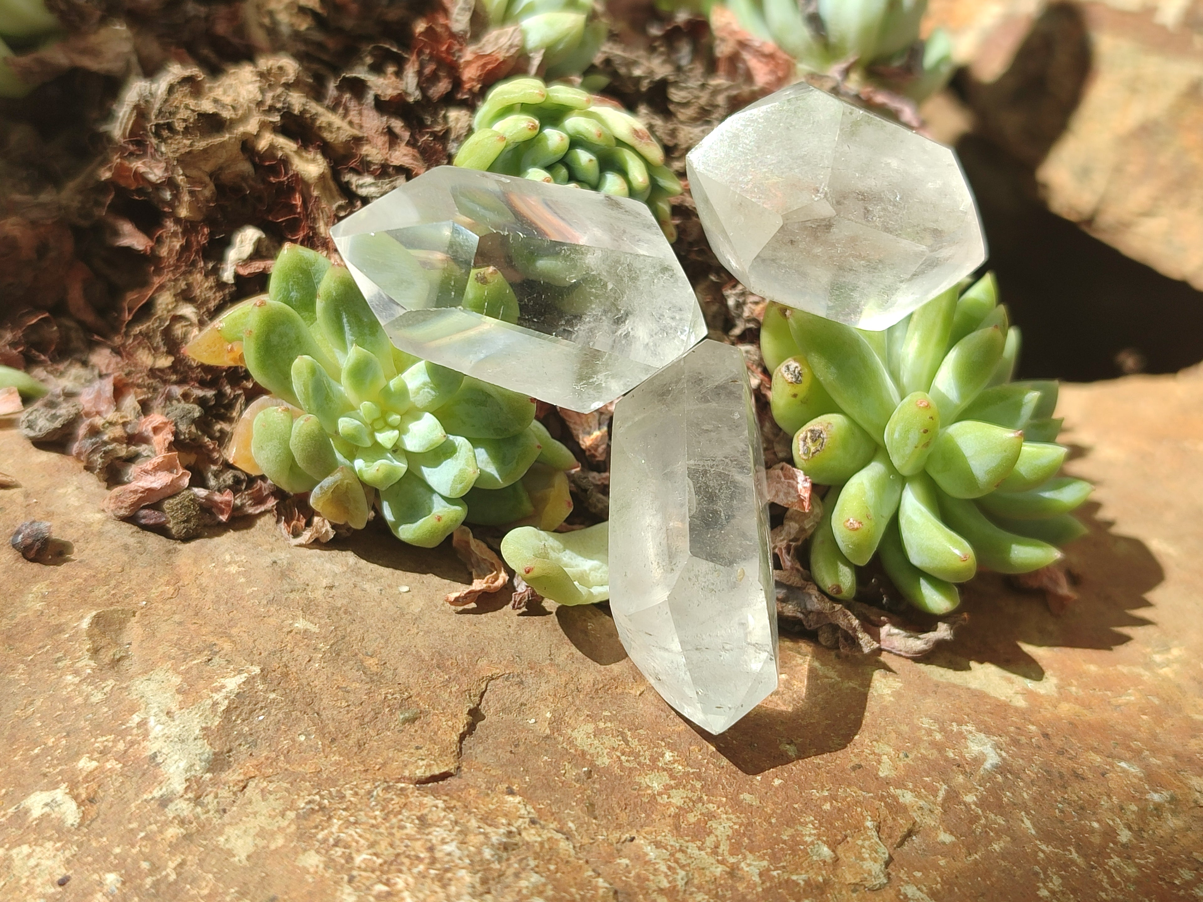 Polished Clear Quartz Double Terminated Crystals x 35 From Madagascar - Toprock Gemstones and Minerals 