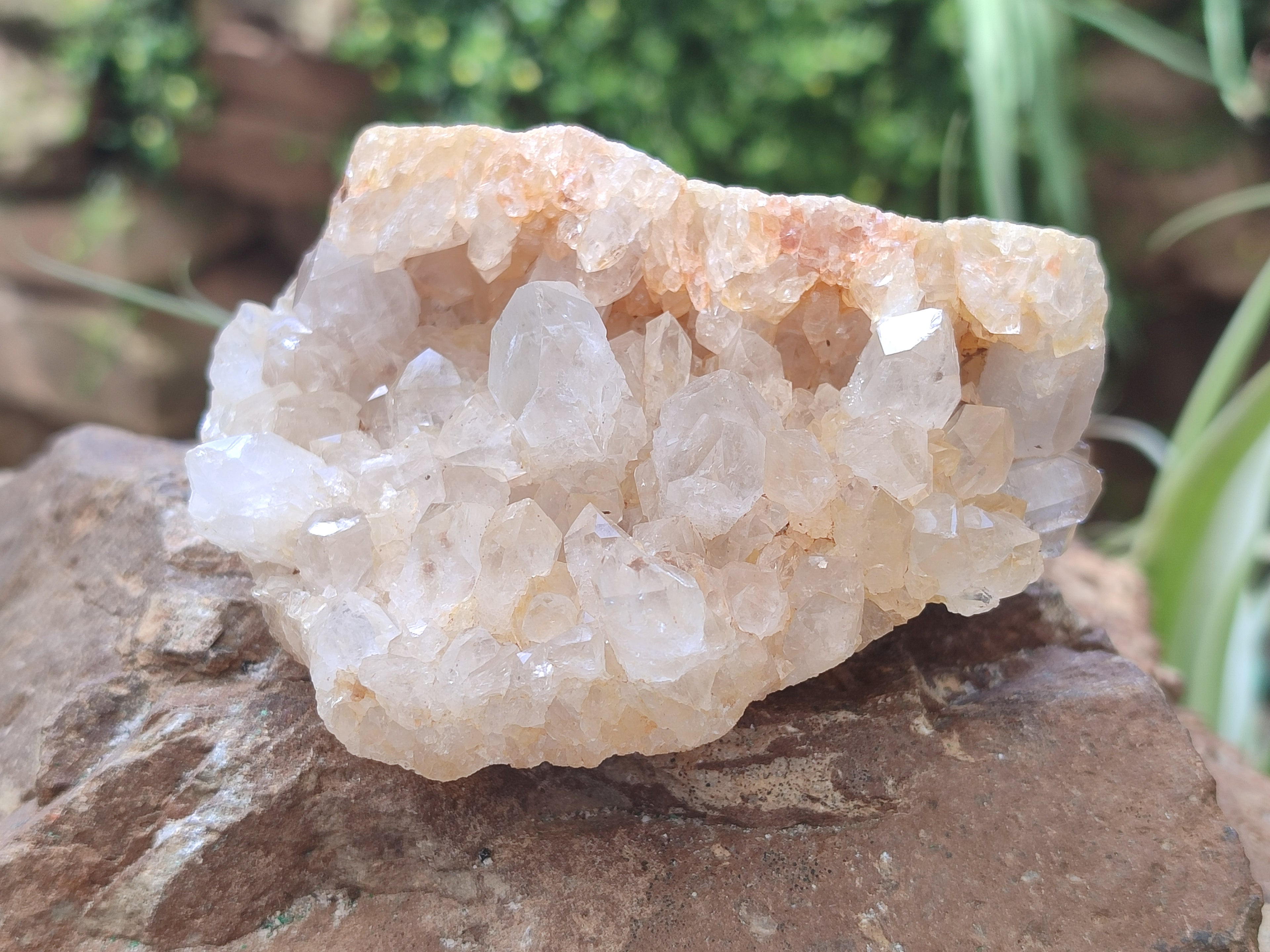 Natural Limonite Quartz Clusters x 6 From Solwezi, Zambia - Toprock Gemstones and Minerals 