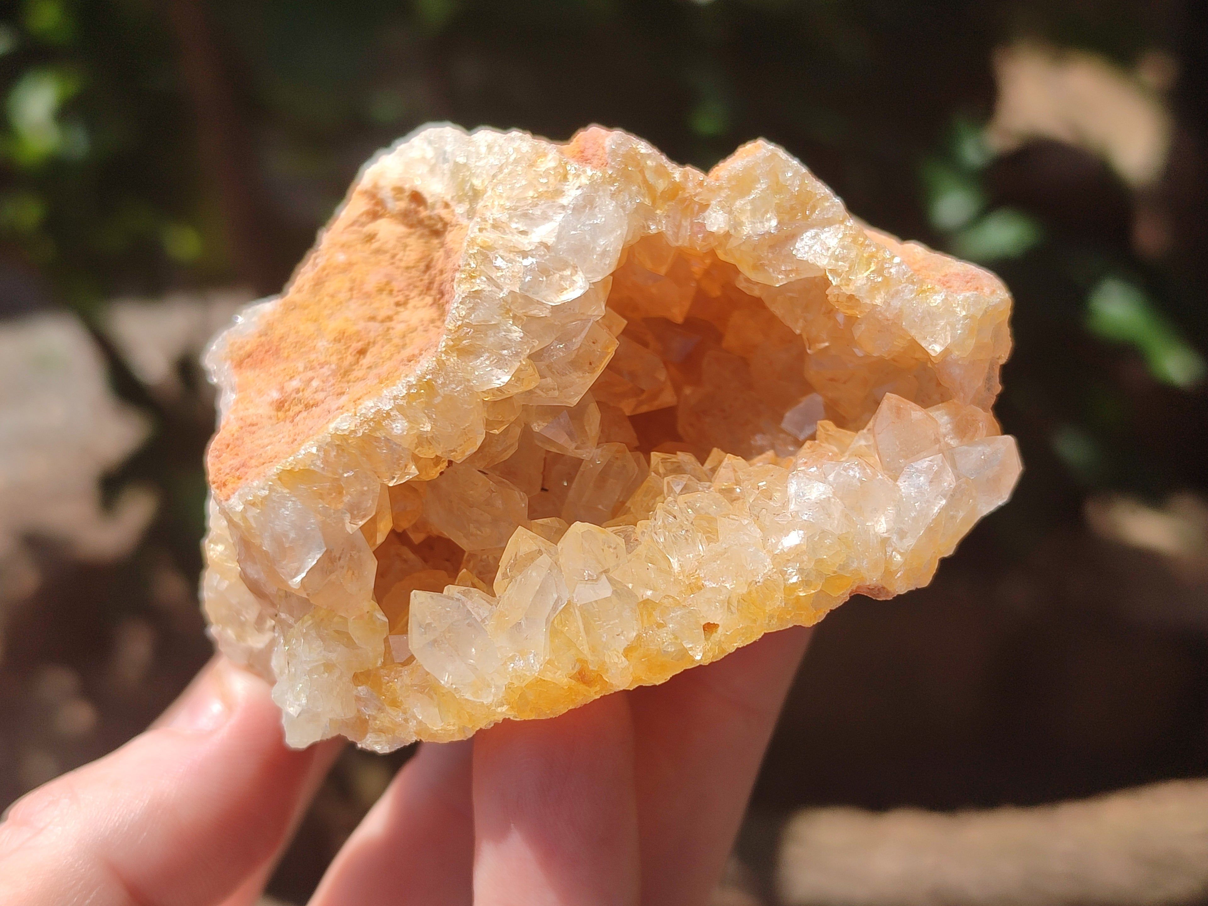Natural Limonite Quartz Clusters x 6 From Solwezi, Zambia - Toprock Gemstones and Minerals 