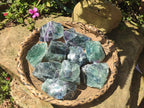 Natural Watermelon Fluorite Cobbed Specimens x 12 From Uis, Namibia - Toprock Gemstones and Minerals 