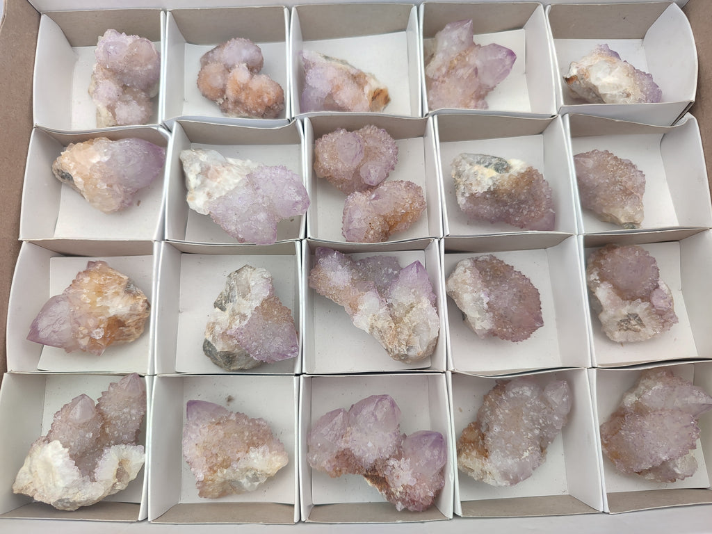 Natural Amethyst Spirit Quartz Clusters x 21 From Boekenhouthoek, South Africa - Toprock Gemstones and Minerals 