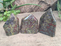 Polished Bastite Dragons Blood Stone Points x 3 From Tshipise, South Africa - Toprock Gemstones and Minerals 