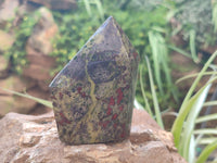Polished Bastite Dragons Blood Stone Points x 3 From Tshipise, South Africa - Toprock Gemstones and Minerals 
