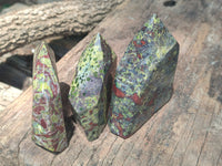 Polished Bastite Dragons Blood Stone Points x 3 From Tshipise, South Africa - Toprock Gemstones and Minerals 