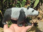 Hand Made Soapstone Panda Carving x 1 From Zimbabwe - Toprock Gemstones and Minerals 