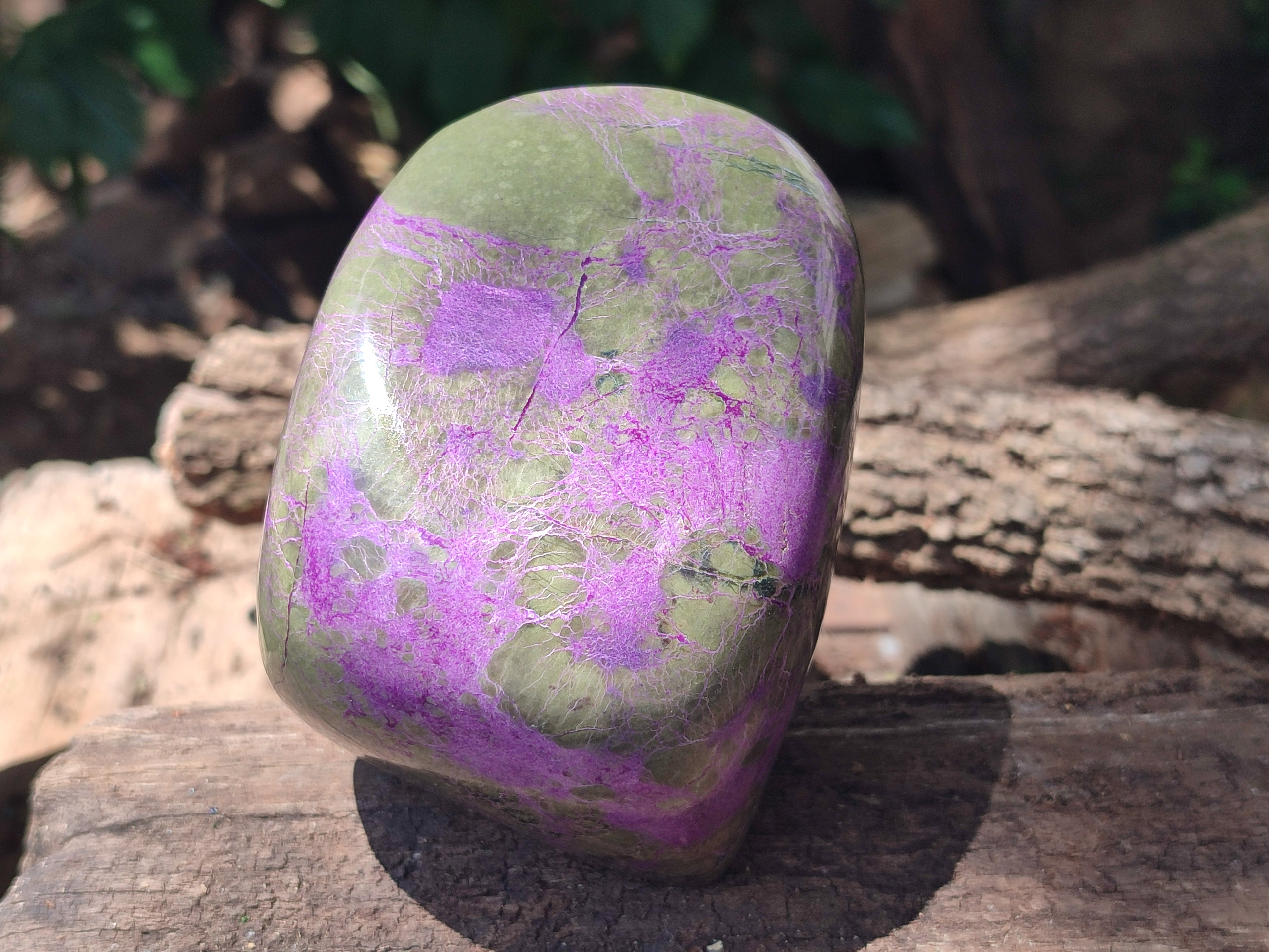 Polished Stichtite Standing Free Form x 1 From Barberton, South Africa - Toprock Gemstones and Minerals 