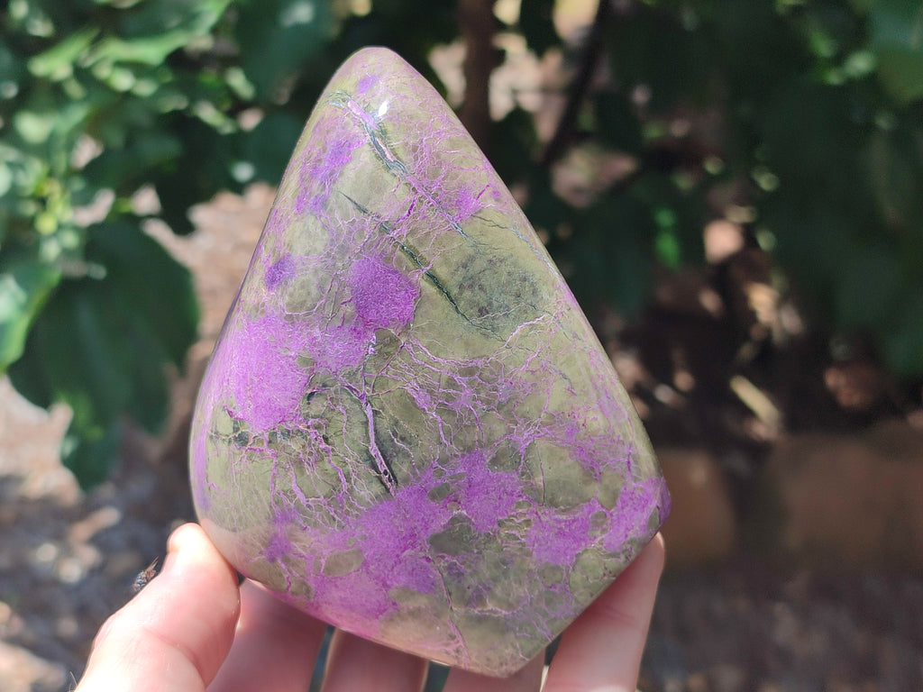 Polished Stichtite Standing Free Form x 1 From Barberton, South Africa - Toprock Gemstones and Minerals 