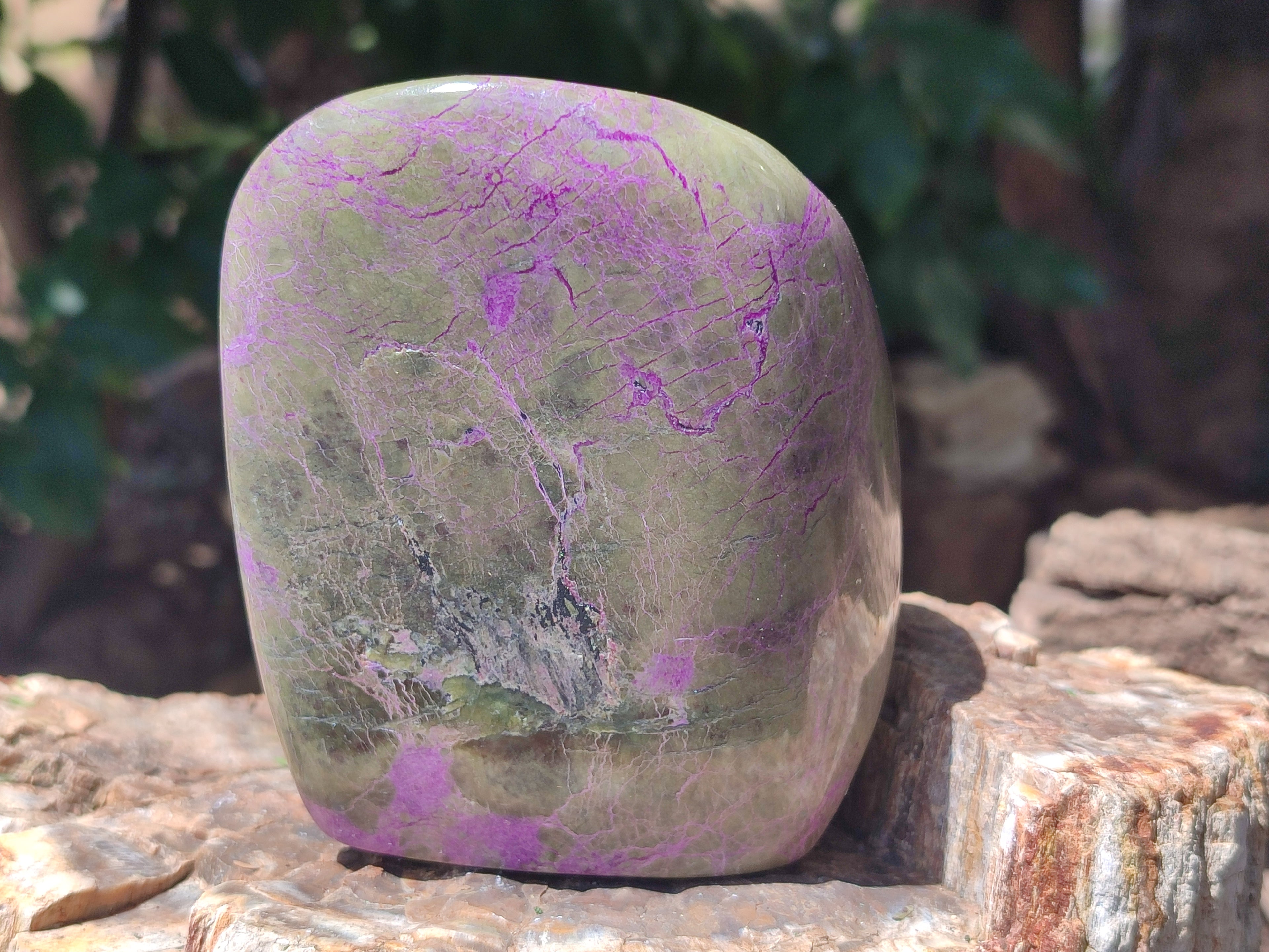 Polished Stichtite Standing Free Form x 1 From Barberton, South Africa - Toprock Gemstones and Minerals 