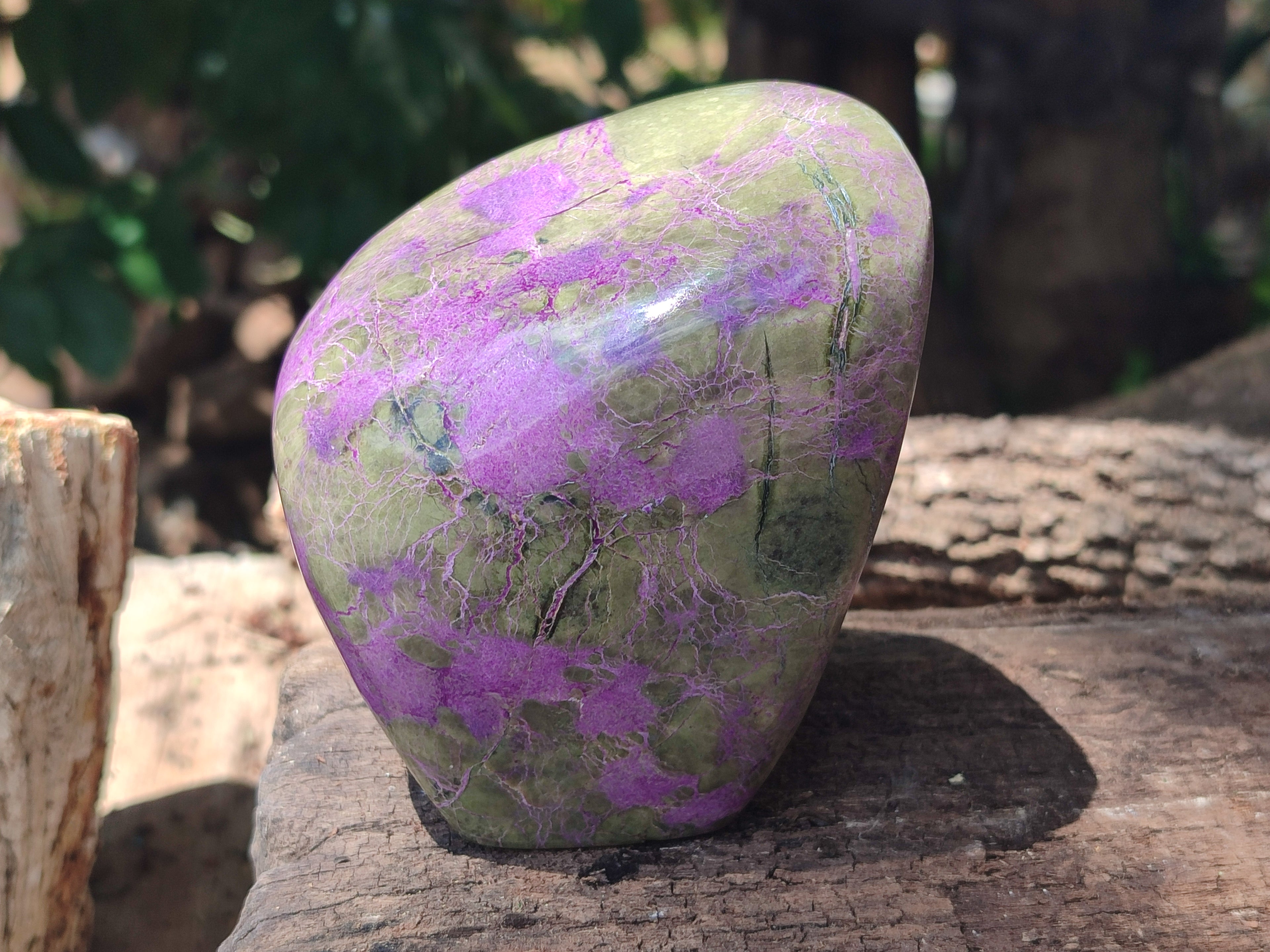 Polished Stichtite Standing Free Form x 1 From Barberton, South Africa - Toprock Gemstones and Minerals 