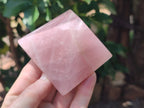Polished Rose Quartz Pyramids x 5 From Madagascar - Toprock Gemstones and Minerals 