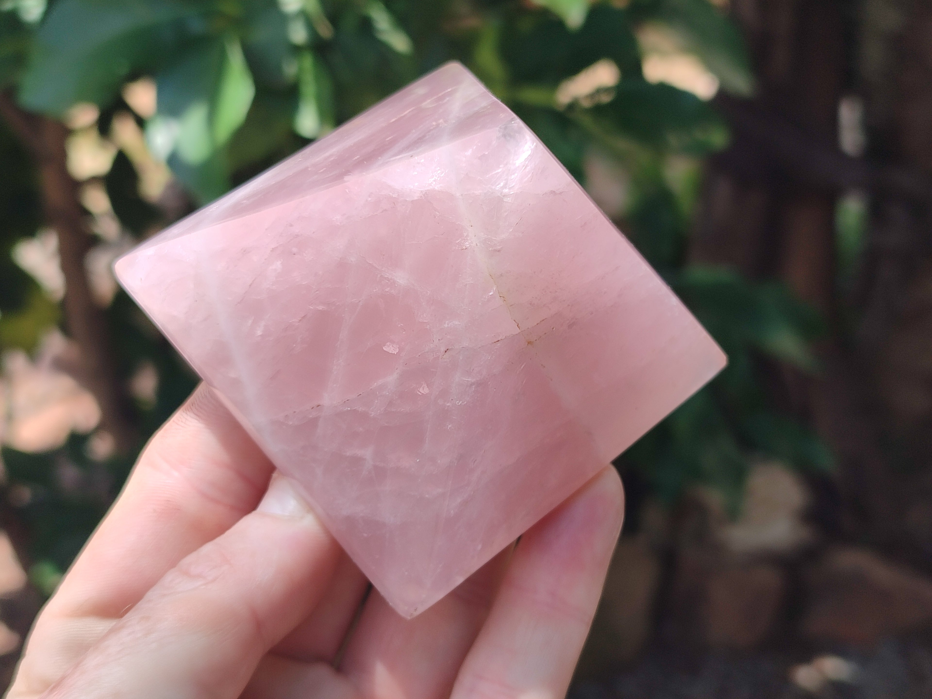 Polished Rose Quartz Pyramids x 5 From Madagascar - Toprock Gemstones and Minerals 