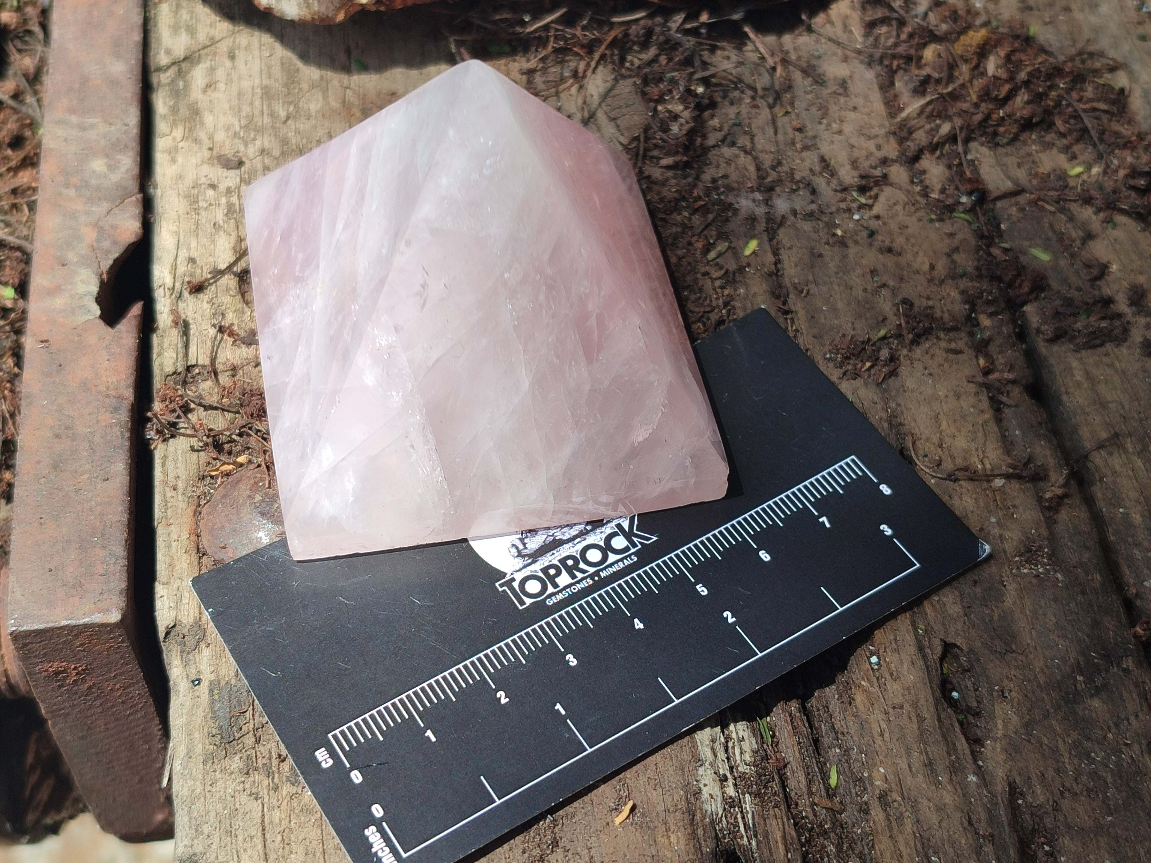 Polished Rose Quartz Pyramids x 5 From Madagascar - Toprock Gemstones and Minerals 