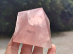 Polished Rose Quartz Pyramids x 5 From Madagascar - Toprock Gemstones and Minerals 