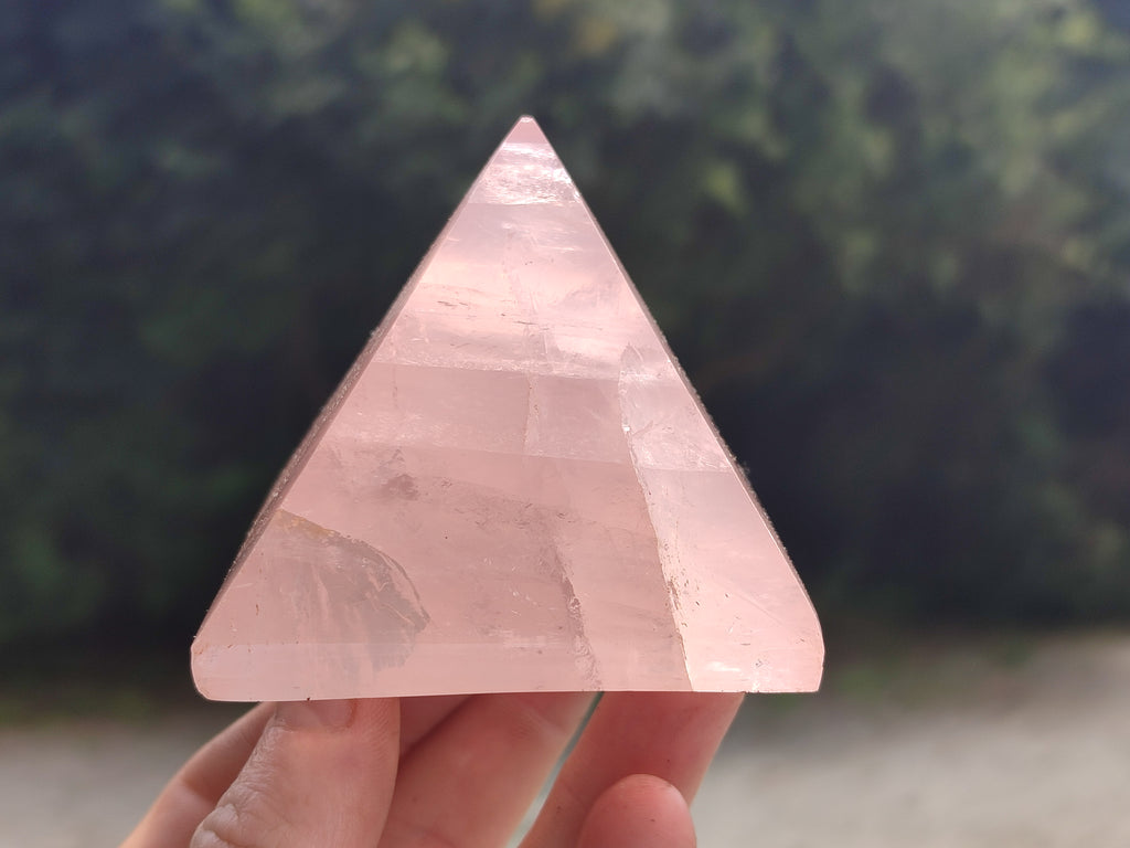Polished Rose Quartz Pyramids x 5 From Madagascar - Toprock Gemstones and Minerals 