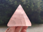 Polished Rose Quartz Pyramids x 5 From Madagascar - Toprock Gemstones and Minerals 