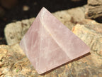 Polished Rose Quartz Pyramids x 5 From Madagascar - Toprock Gemstones and Minerals 