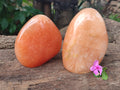 Polished Orange Twist Calcite Standing Free Forms x 2 From Madagascar - Toprock Gemstones and Minerals 