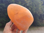 Polished Orange Twist Calcite Standing Free Forms x 2 From Madagascar - Toprock Gemstones and Minerals 