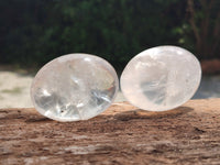 Polished Girasol Pearl Quartz Palm Stones x 12 From Madagascar - Toprock Gemstones and Minerals 