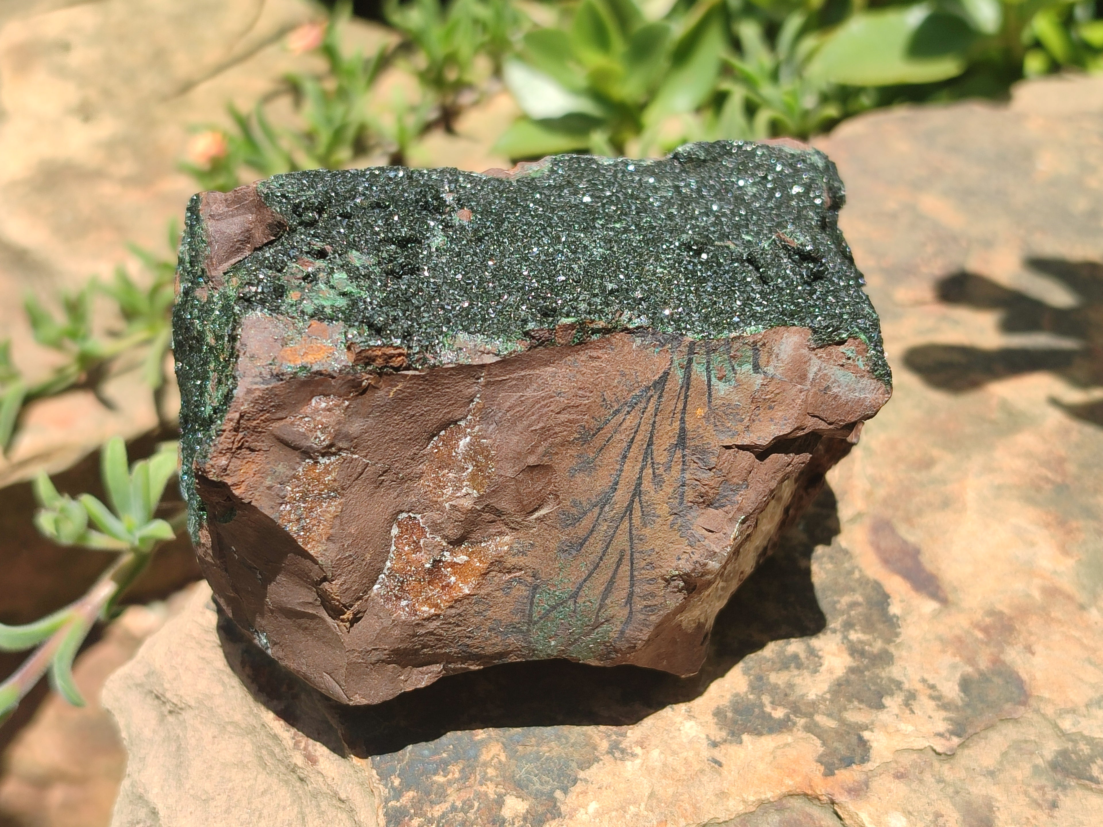Natural Libethenite Crystals On Dolomite Matrix Specimens x 2 From Shituru, Congo - Toprock Gemstones and Minerals 