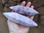 Polished Double Terminated Lepidolite Points x 6 From Madagascar - Toprock Gemstones and Minerals 