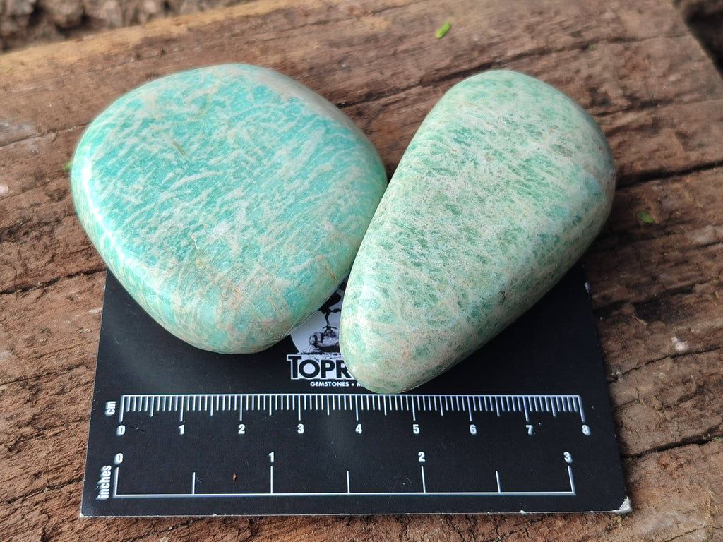 Polished Amazonite Free Forms x 24 From Madagascar - Toprock Gemstones and Minerals 