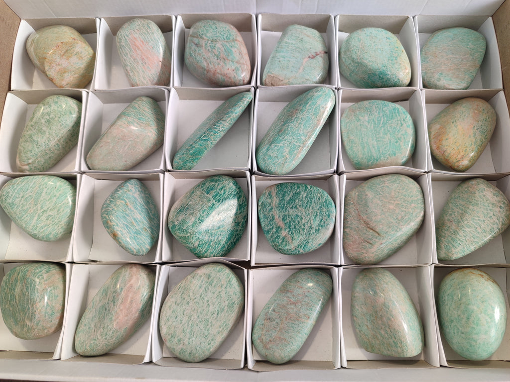 Polished Amazonite Free Forms x 24 From Madagascar - Toprock Gemstones and Minerals 