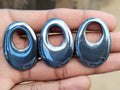 Polished Silver Hematite Oval Pendant - Sold Per Item - From China - Toprock Gemstones and Minerals 