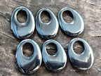 Polished Silver Hematite Oval Pendant - Sold Per Item - From China - Toprock Gemstones and Minerals 