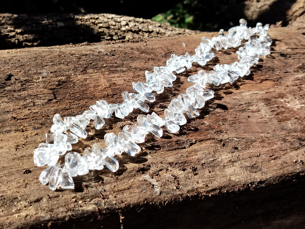 Polished Rock Crystal Hawaii Loo Bead Necklace - Sold Per Item - From Madagascar - Toprock Gemstones and Minerals 