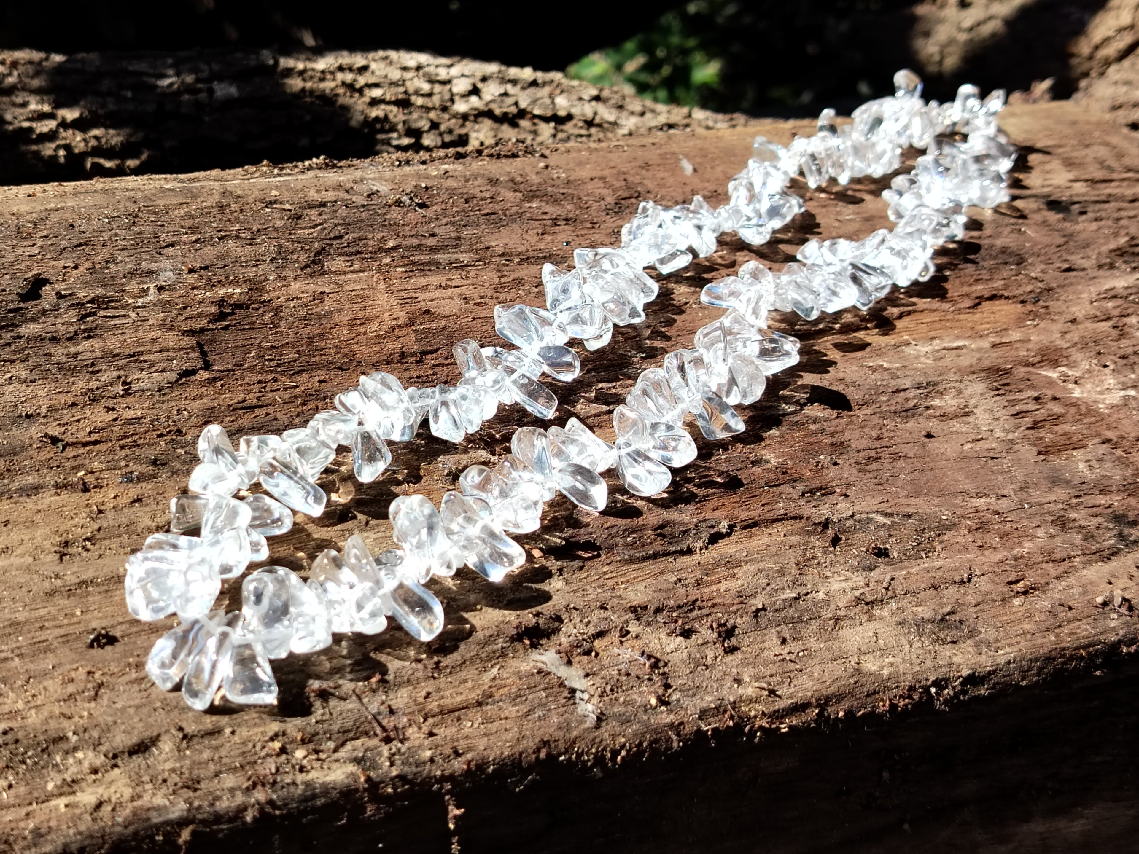 Polished Rock Crystal Hawaii Loo Bead Necklace - Sold Per Item - From Madagascar - Toprock Gemstones and Minerals 