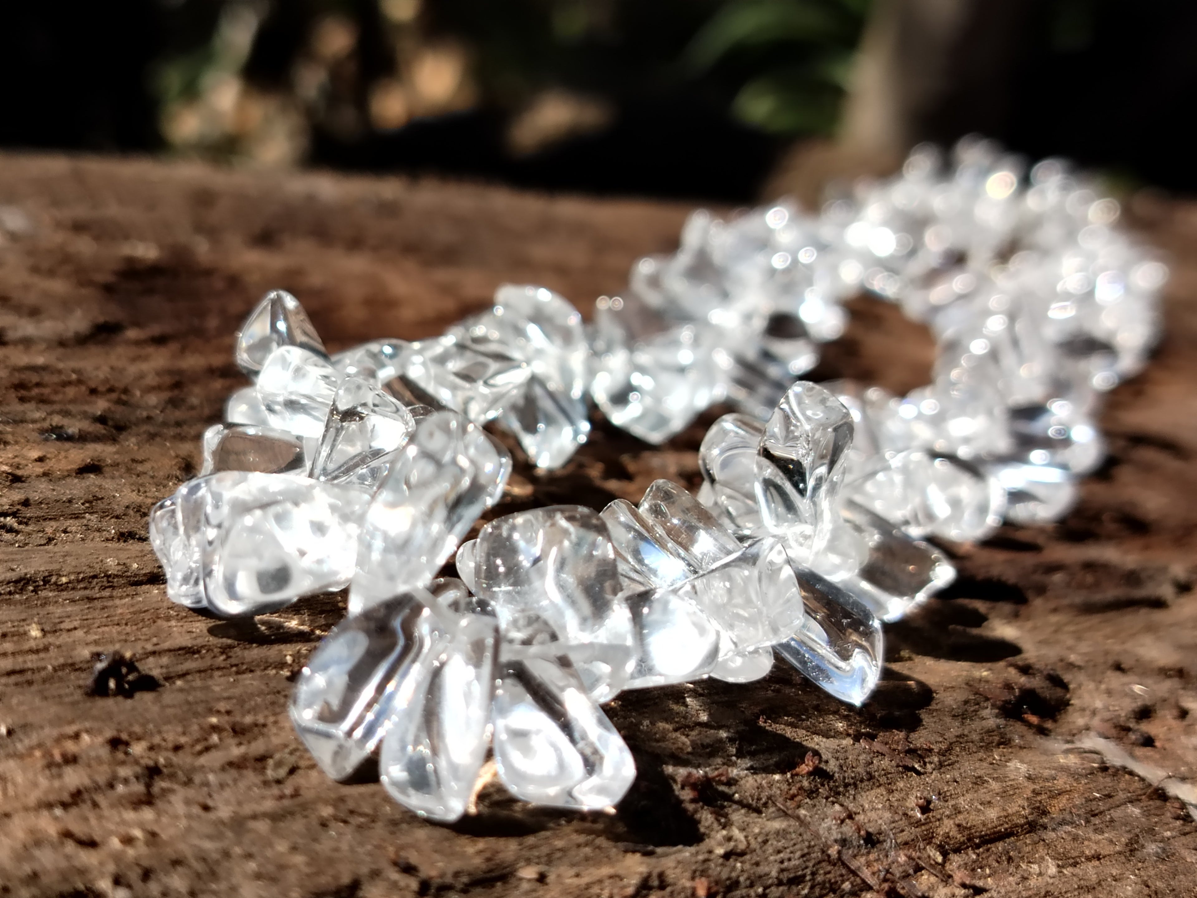 Polished Rock Crystal Hawaii Loo Bead Necklace - Sold Per Item - From Madagascar - Toprock Gemstones and Minerals 