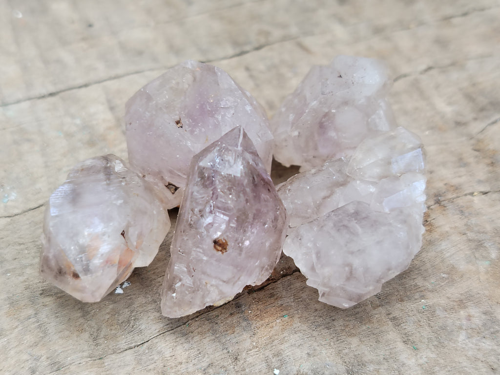 Natural Smokey Window Amethyst Crystals x 70 From Chiredzi, Zimbabwe - Toprock Gemstones and Minerals 