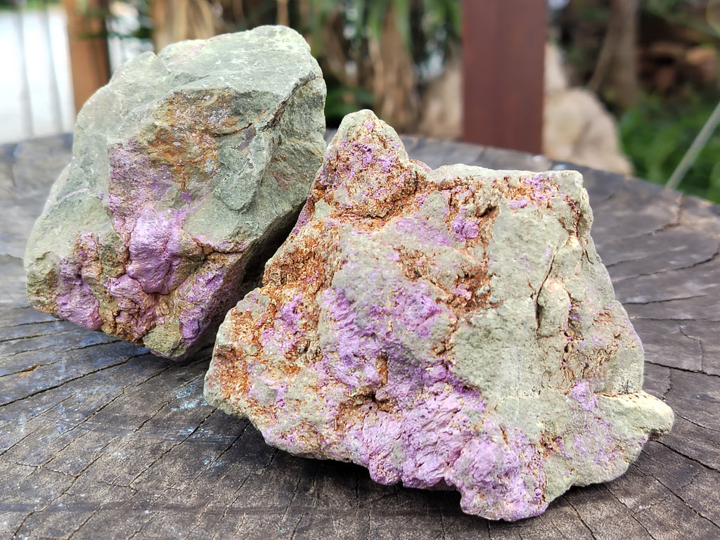 Natural Stichtite and Serpentine Cobbed Specimens x 6 From Barberton, South Africa - Toprock Gemstones and Minerals 