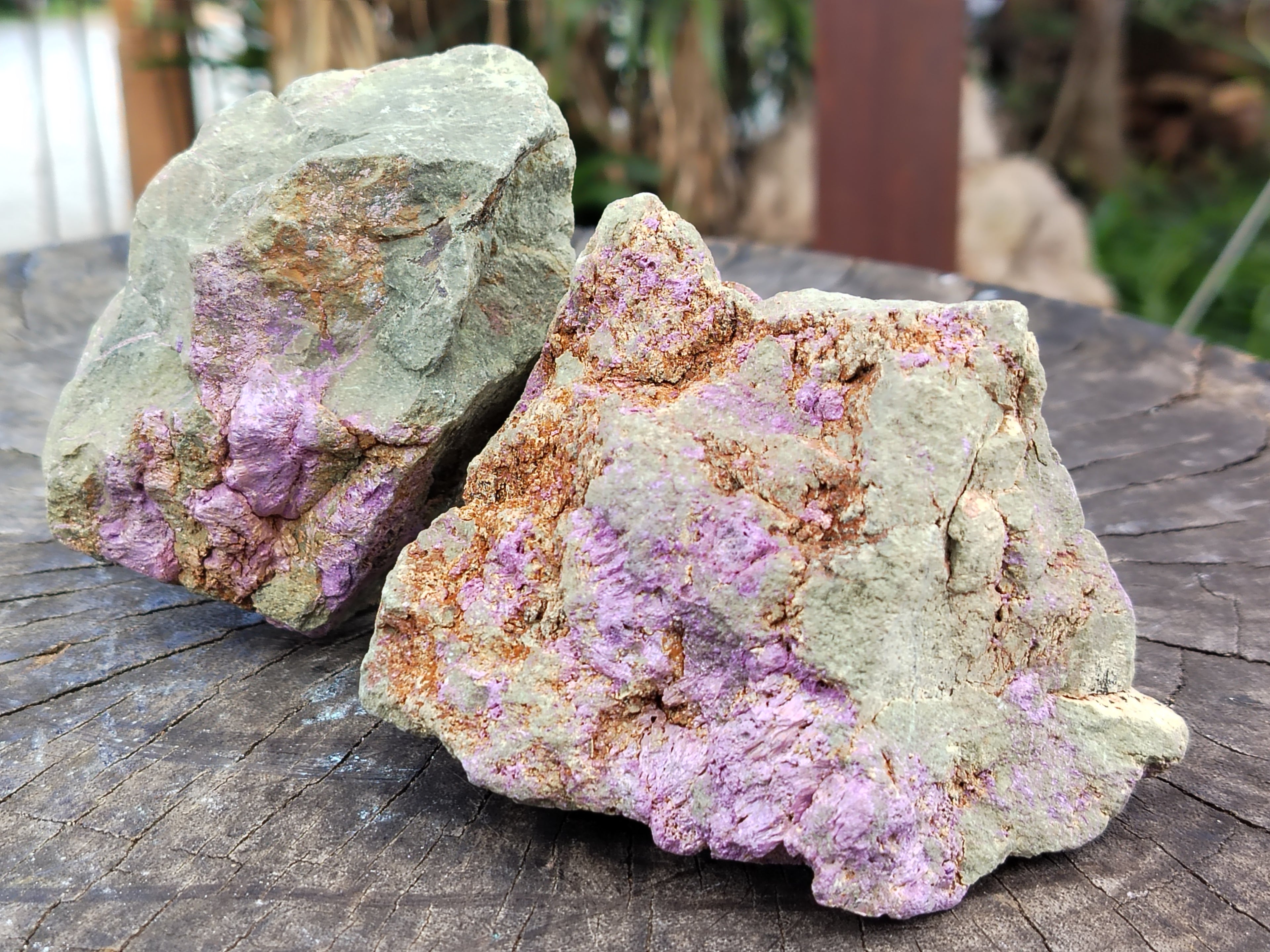 Natural Stichtite and Serpentine Cobbed Specimens x 6 From Barberton, South Africa - Toprock Gemstones and Minerals 